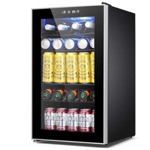 COWSAR Mini Wine Cooler Fridge with Glass Door