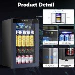 COWSAR Mini Wine Cooler Fridge with Glass Door
