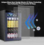 COWSAR Mini Wine Cooler Fridge with Glass Door