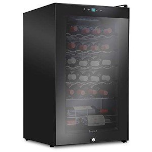 Ivation 24-Bottle Compressor Wine Cooler with Lock