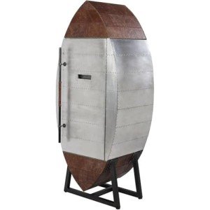 Retro Brown Wine Cooler - Compact & Stylish
