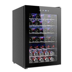 Compact 45-Bottle Wine Cooler Refrigerator