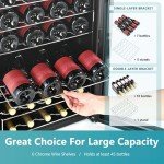 Compact 45-Bottle Wine Cooler Refrigerator