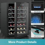 Compact 45-Bottle Wine Cooler Refrigerator