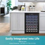 Compact 45-Bottle Wine Cooler Refrigerator