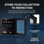 16 Bottle Mirrored Wine Cooler Refrigerator
