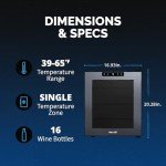 16 Bottle Mirrored Wine Cooler Refrigerator