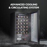 28 Bottle Compact Wine Cooler with Digital Control