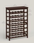 42-Bottle Bamboo Wine Rack with Table Top