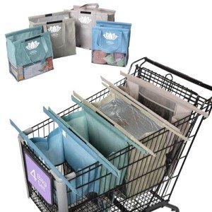 Lotus Trolley Bags: Eco-Friendly Wine & Grocery Set