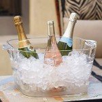 Clear Acrylic Party Tub with Handles - Wine & Beer Chiller