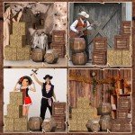 Western Cowboy Wine Party Decor Set - 16 Pcs