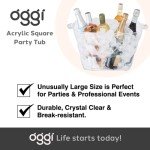 Clear Acrylic Party Tub with Handles - Wine & Beer Chiller