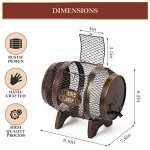Rustic Metal Barrel Wine Cork Holder Display