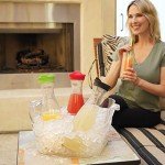 Clear Acrylic Party Tub with Handles - Wine & Beer Chiller