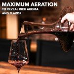 Elegant Hand Blown Crystal Wine Decanter