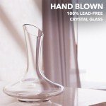 Elegant Hand Blown Crystal Wine Decanter