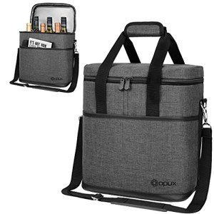 Insulated Wine Tote Bag - 6 Bottle Carrier