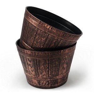 Copper Whiskey Barrel Planters Set of 2
