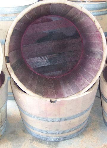 Half Oak Wine Barrel Planter - 27" x 18