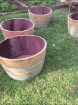 Half Oak Wine Barrel Planter - 27" x 18