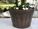 Copper Whiskey Barrel Planters Set of 2