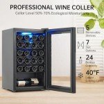 24-Bottle Wine Cooler with Digital Temp Control
