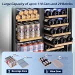 Tylza 30" Dual Zone Wine and Beverage Fridge