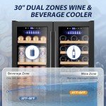 Tylza 30" Dual Zone Wine and Beverage Fridge