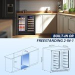 Tylza 30" Dual Zone Wine and Beverage Fridge