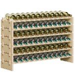 Modular Stackable Wooden Wine Rack for 72 Bottles
