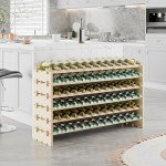 Modular Stackable Wooden Wine Rack for 72 Bottles