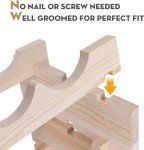 Modular Stackable Wooden Wine Rack for 72 Bottles