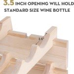 Modular Stackable Wooden Wine Rack for 72 Bottles