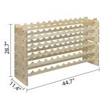 Modular Stackable Wooden Wine Rack for 72 Bottles