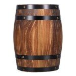 Rustic Oak Barrel Planter for Wine Lovers