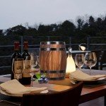 Rustic Oak Barrel Planter for Wine Lovers
