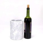 Elegant White Marble Wine and Champagne Cooler