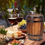 Rustic Oak Barrel Planter for Wine Lovers