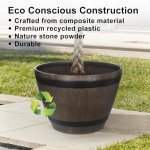 Large Wine Barrel Planter for Outdoor Plants