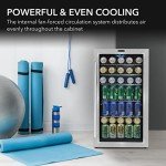 Stainless Steel 127-Can Beverage Mini Fridge