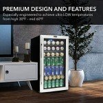 Stainless Steel 127-Can Beverage Mini Fridge