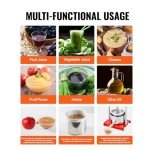 VEVOR Manual Fruit Wine Press - 2L Capacity