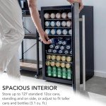 Stainless Steel 127-Can Beverage Mini Fridge