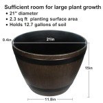 Large Wine Barrel Planter for Outdoor Plants