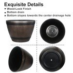 Large Wine Barrel Planter for Outdoor Plants