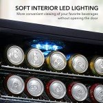 Stainless Steel 127-Can Beverage Mini Fridge