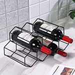 Freestanding Metal Wine Rack for 9 Bottles