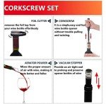 4-Piece Wine Opener Set with Aerator & Stoppers