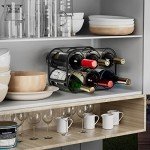 Modern Black Wine Rack for 6 Bottles